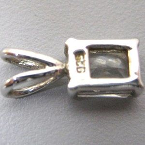 Cubic Zirconia Pendant in Genuine Silver